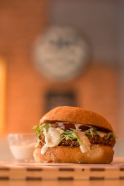 hamburguer esnaf tablo ahşap