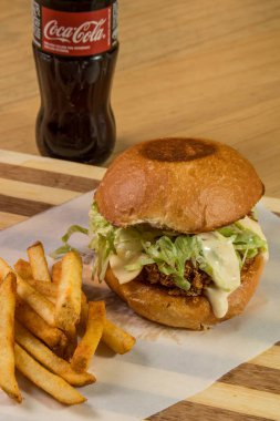 hamburguer esnaf tablo ahşap