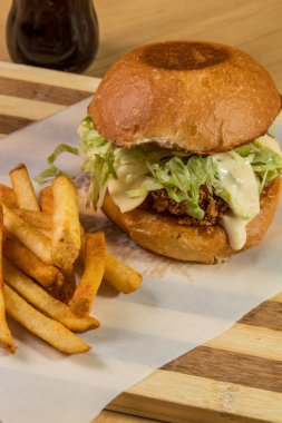 hamburguer esnaf tablo ahşap