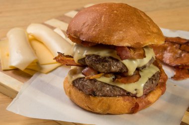 hamburguer esnaf tablo ahşap