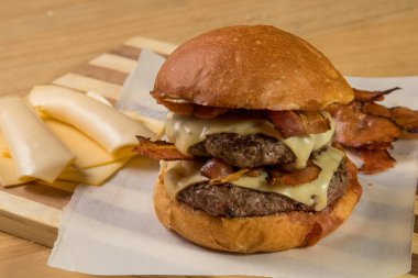 hamburguer esnaf tablo ahşap