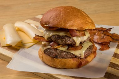 hamburguer esnaf tablo ahşap