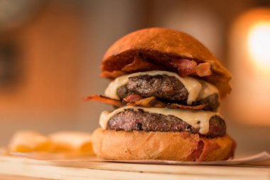 hamburguer esnaf tablo ahşap