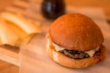 hamburguer esnaf tablo ahşap