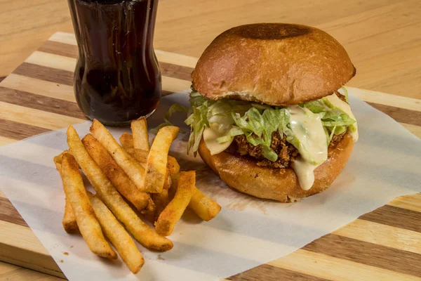 hamburguer esnaf tablo ahşap