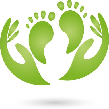 Ayak ve el, logo, pedikür