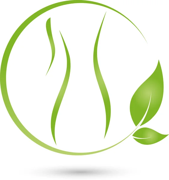 Logo, kadın, insan, müzik, Naturopaths — Stok Vektör
