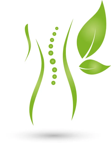 Logo, kadın, insanlar, yaprakları, alternatif terapist