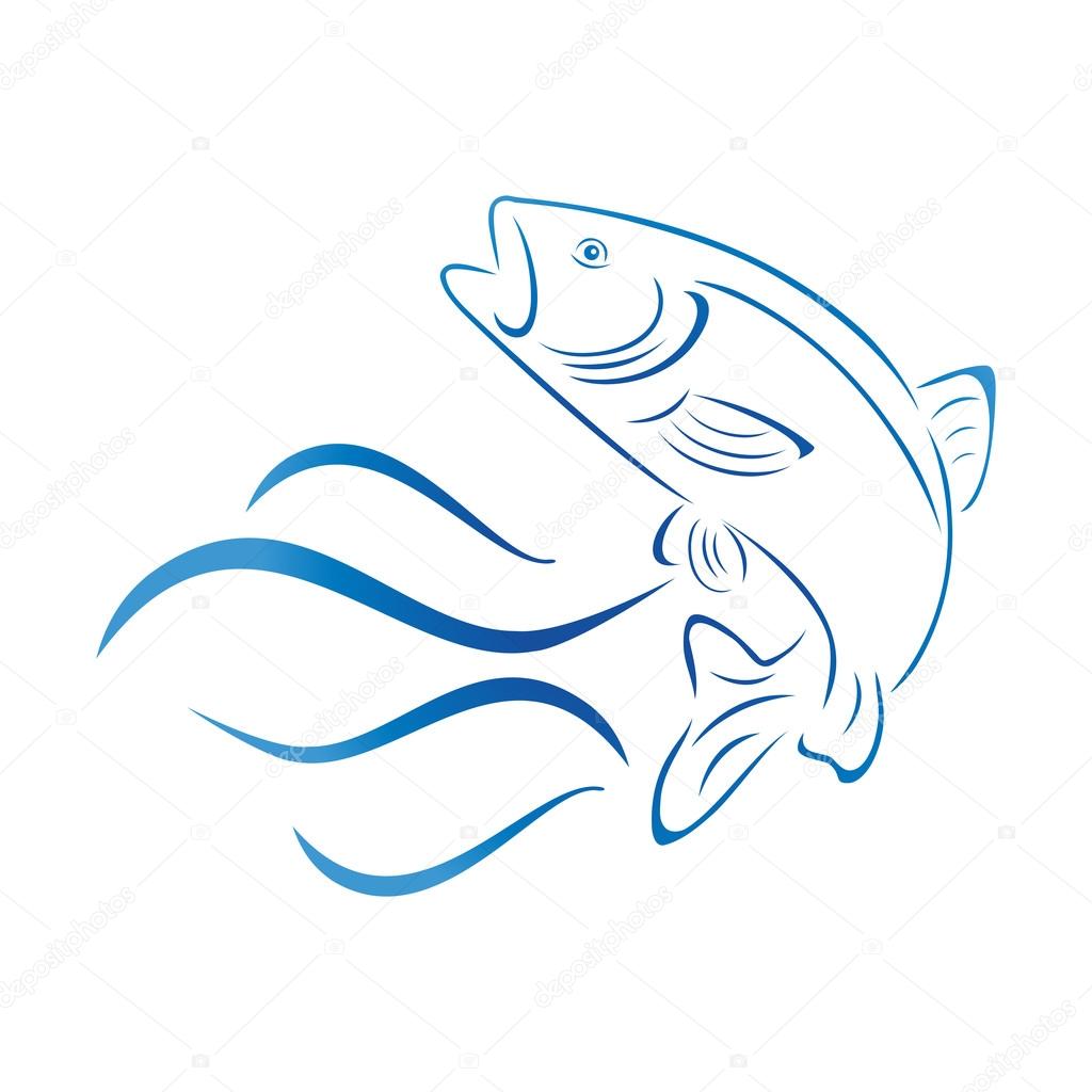 Download Trout, fish, logo, fishing — Stock Vector © waldemar-hoelzer #126034344