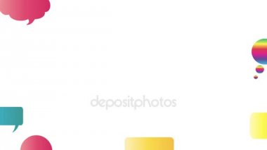 Konuşma balonları, hareket, video konuşma kabarcıklar