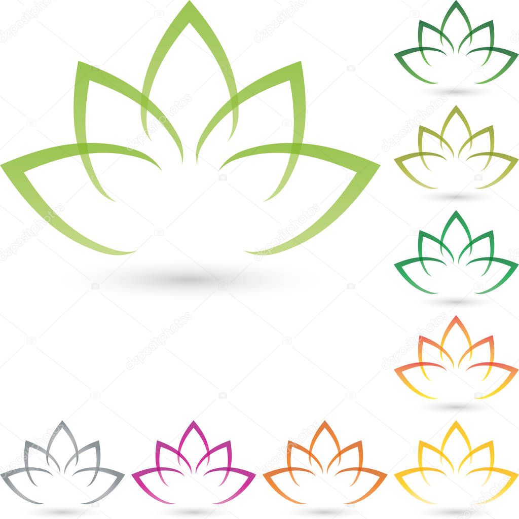 Many leaves, plant, wellness and naturopathic logo