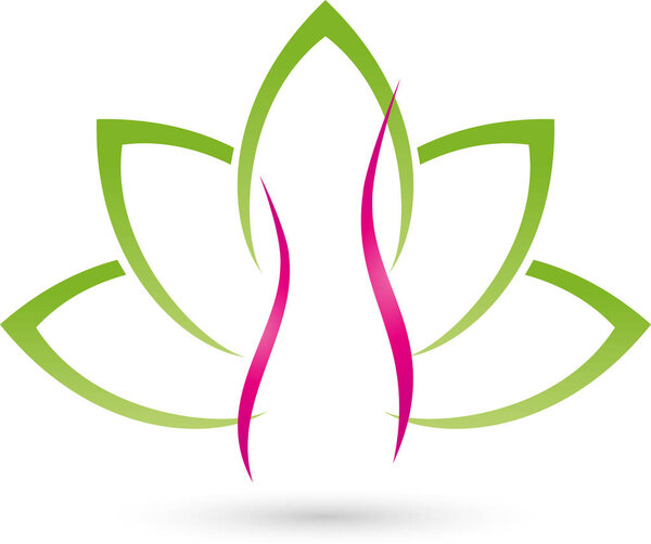 Woman body and leaves, colored, wellness and female doctor logo