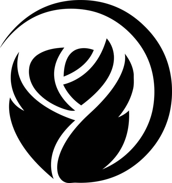 Fleur, rose et cercle, rose, étiquette autocollante — Image vectorielle