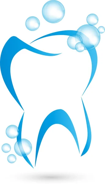 Dentystycznych i pęcherzyki, stomatologiczne i dentysta Logo — Wektor stockowy