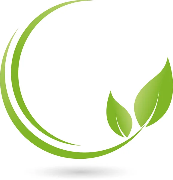 Yaprak, bitki, Vegan ve sağlık Logo
