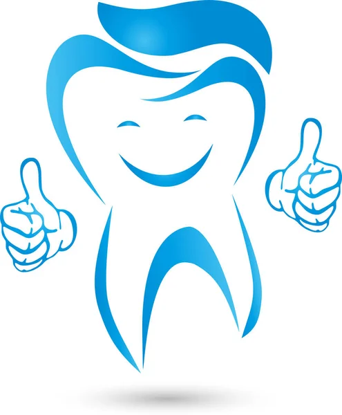 Logo Dente Sorriso Dentista Dentista — Vettoriale Stock