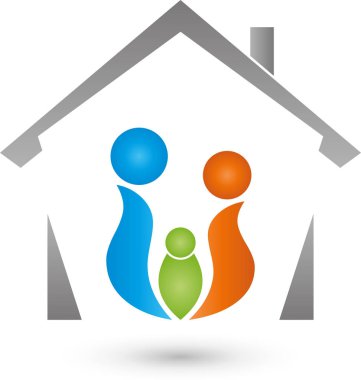 Üç kişi ve ev, Aile ve takım logosu