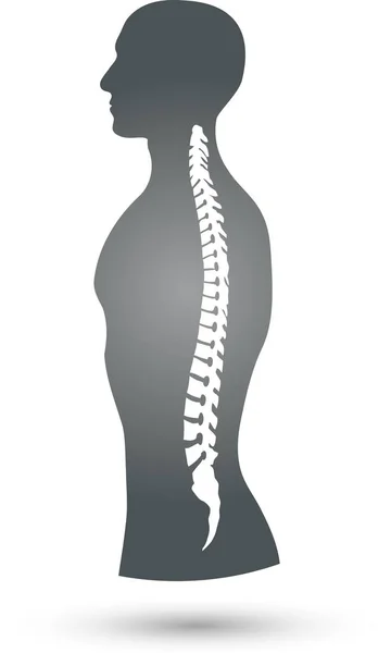 Person Spine Orthopedics Medicine Logo — Stock Vector