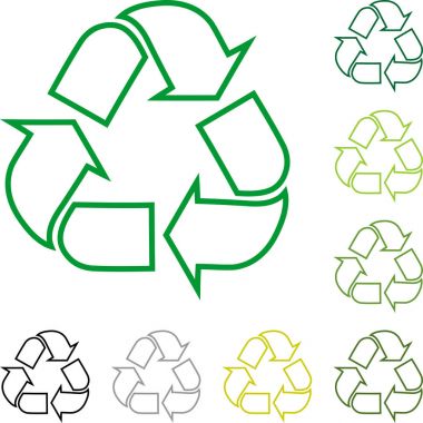 İşareti, okları geri dönüşüm, geri dönüşüm logosu