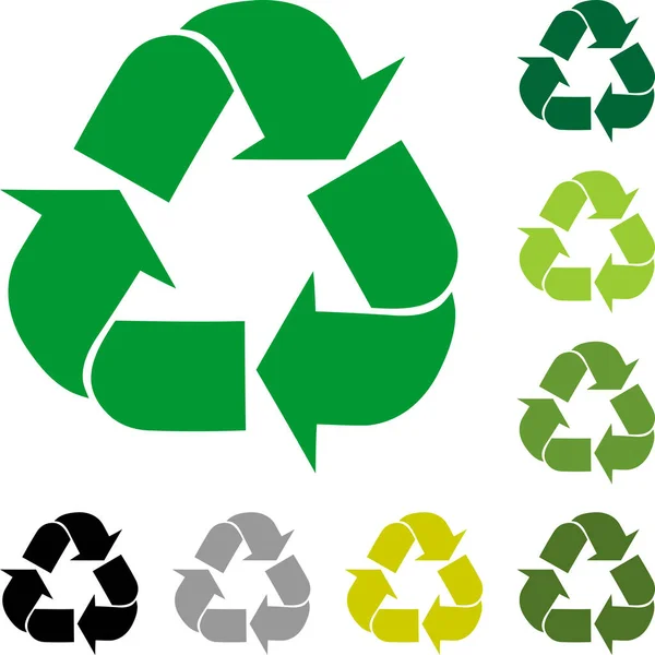 Recycling Pfeile Recycling Zeichen Logo — Stockvektor