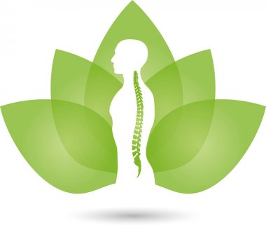 Kişi ve yaprakları, sağlık, ortopedi, Naturopaths, Logo