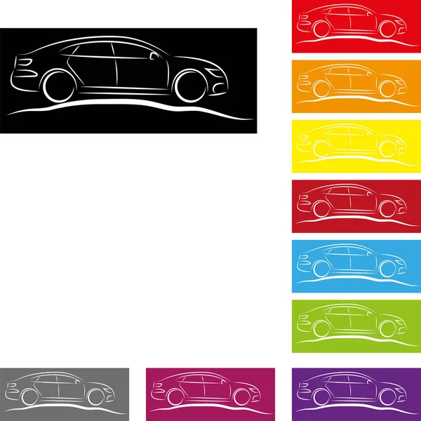 Auto Logo Auto Sammlung Sportwagen — Stockvektor