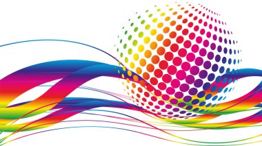 Dalgalar, daireler, multimedya, teknoloji, arkaplan