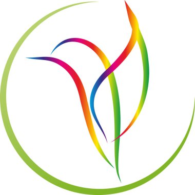 Renkli sinekkuşu, sinekkuşu, hayvan, kuş, logo, simge