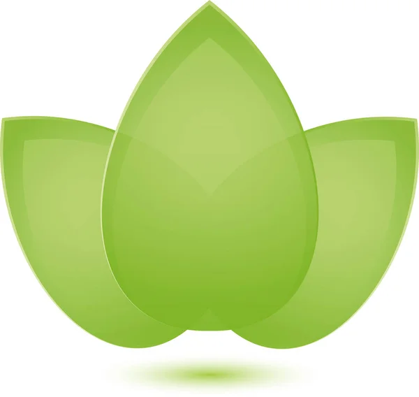 Folhas Planta Naturopata Bem Estar Massagem Vegan Logotipo — Vetor de Stock