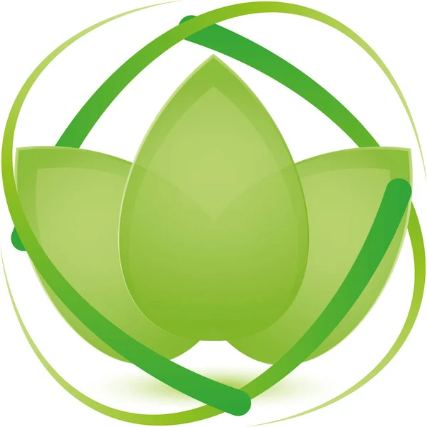 Листья Растение Натуропат Оздоровительный Массаж Веган Логотип — стоковый вектор
