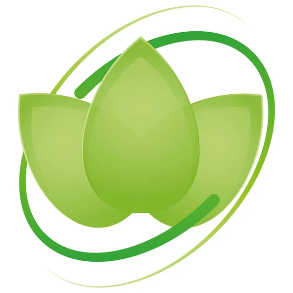 Foglie Piante Naturopata Wellness Massaggi Vegan Logo — Vettoriale Stock