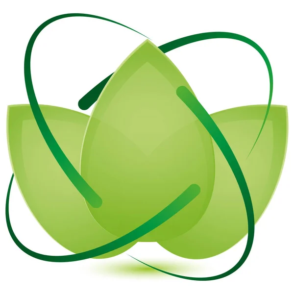 Leaves Plant Naturopath Wellness Massage Vegan Logo — Stock Vector
