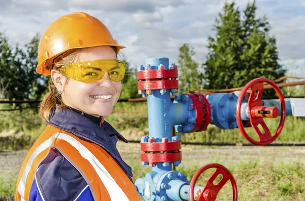 Woman worker in the oilfield