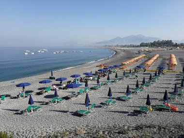 Cirella - yarımadanın promontory görülen Coast plajları.