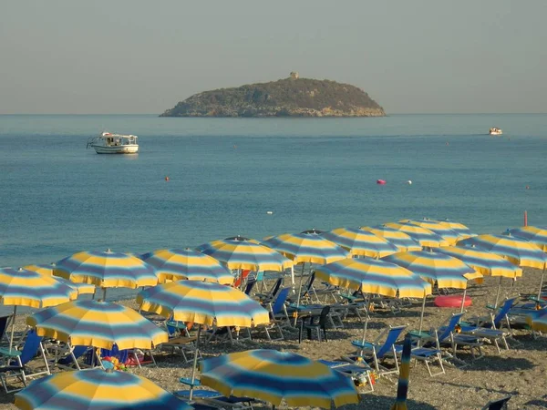 Diamante Cosenza Calabria Italy August 2017 Cirella Island Seen Coast — Stock Photo, Image