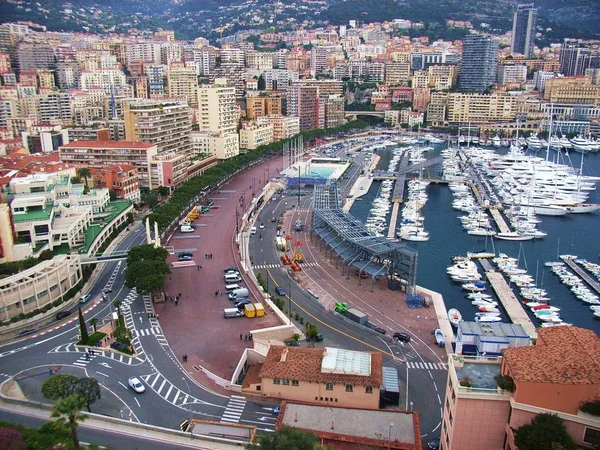 Monte Carlo Monaco France April 2009 Neighborhood Port Overlooking Boulevard — Stock Photo, Image