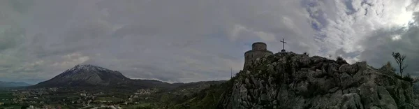 Montesarchio - Panoramic photo from Monte Taburno to the medieval tower overlooking the historic center