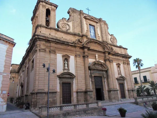 Sciacca Agrigento Sicilië Italië Juli 2010 Kathedraal Gewijd Aan Our — Stockfoto