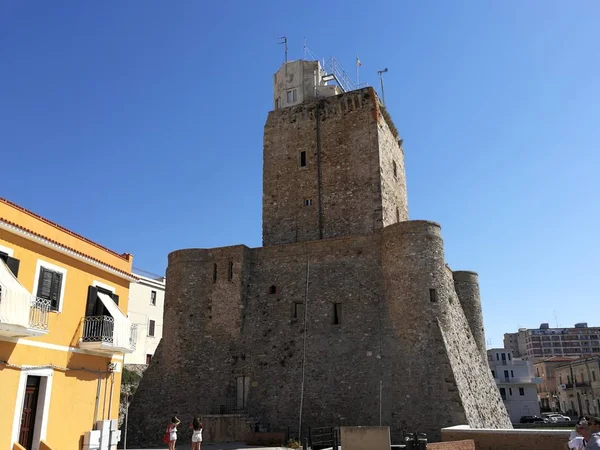 Termoli Molise Itálie Července 2017 Swiss Hrad Vidět Staré Vesnice — Stock fotografie