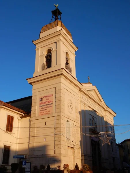 Pietrelcina Benevento Campania Italië December 2015 Bell Tower Gevel Van — Stockfoto