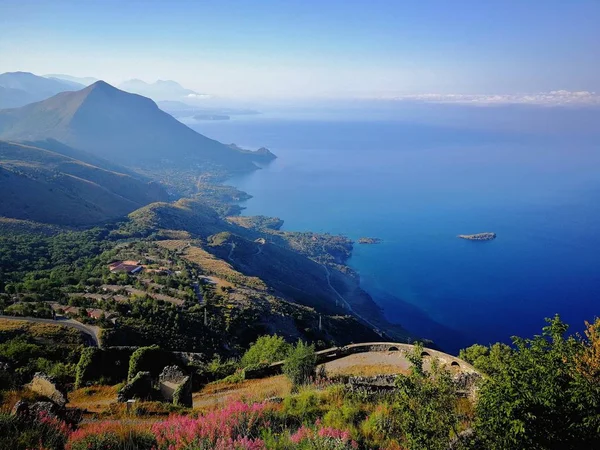 Maratea Ποτέντσα Μπαζιλικάτα Ιταλία Ιουνίου 2017 Πανόραμα Της Ακτής Του — Φωτογραφία Αρχείου