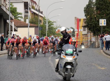 Benevento, Campania, İtalya - 11 Mayıs 2016: Finale Praia a Mare içinde Alman Andre Greipel tarafından kazandı Benevento, 233 km toplam 2016, İtalya tur sahne 5