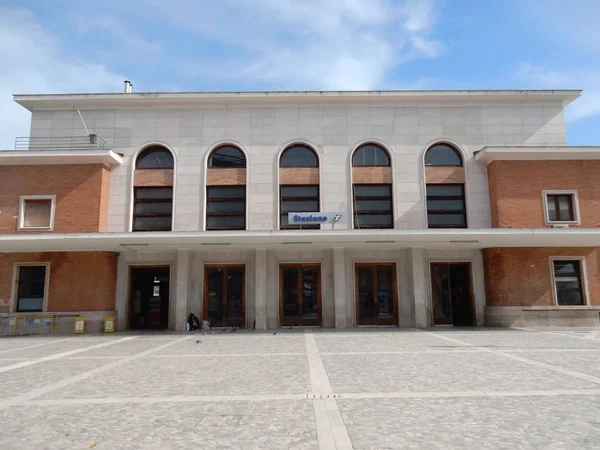 Benevento Campania Italia Abril 2016 Vista Estación Central Desde Piazza — Foto de Stock