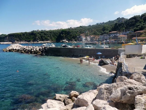 Massa Lubrense Naples Campania Italya Eylül 2014 Marina Puolo Limanının — Stok fotoğraf