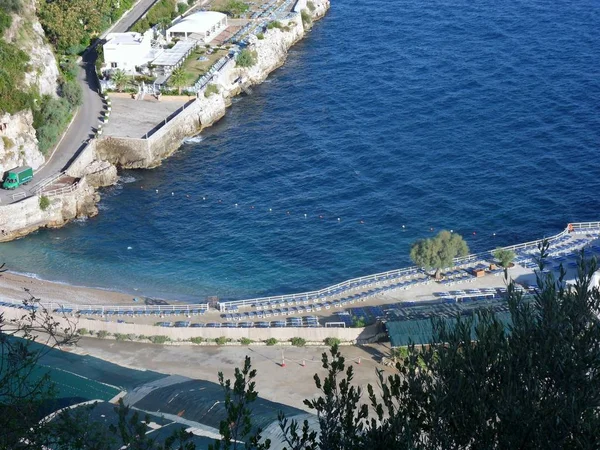 Marina Puolo Massa Lubrense Nápoles Campania Itália Setembro 2014 Praia — Fotografia de Stock