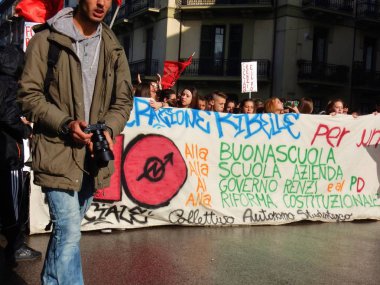 Benevento, Campania, İtalya - 7 Ekim 2016: hükümet Renzi, 