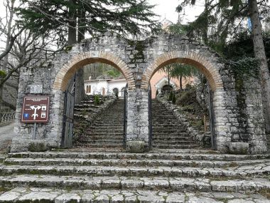 Sassinoro: Stairway to the Sanctuary of Santa Lucia clipart