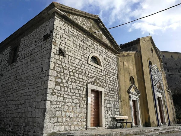 Montesarchio Fachada Principal Abadia San Nicola — Fotografia de Stock