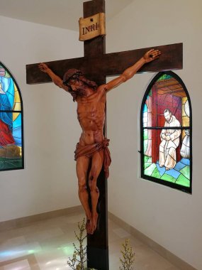 Pietrelcina - Crucifix on display in the Church of San Francesco a Piana Romana clipart
