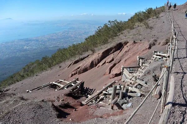 Herculaneum Campania Italy February 2020 Panorama Gran Cono Path Vesuvius — 图库照片